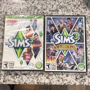 The Sims3 & The Sims3 Ambitions Expansion Pack PC Video Game